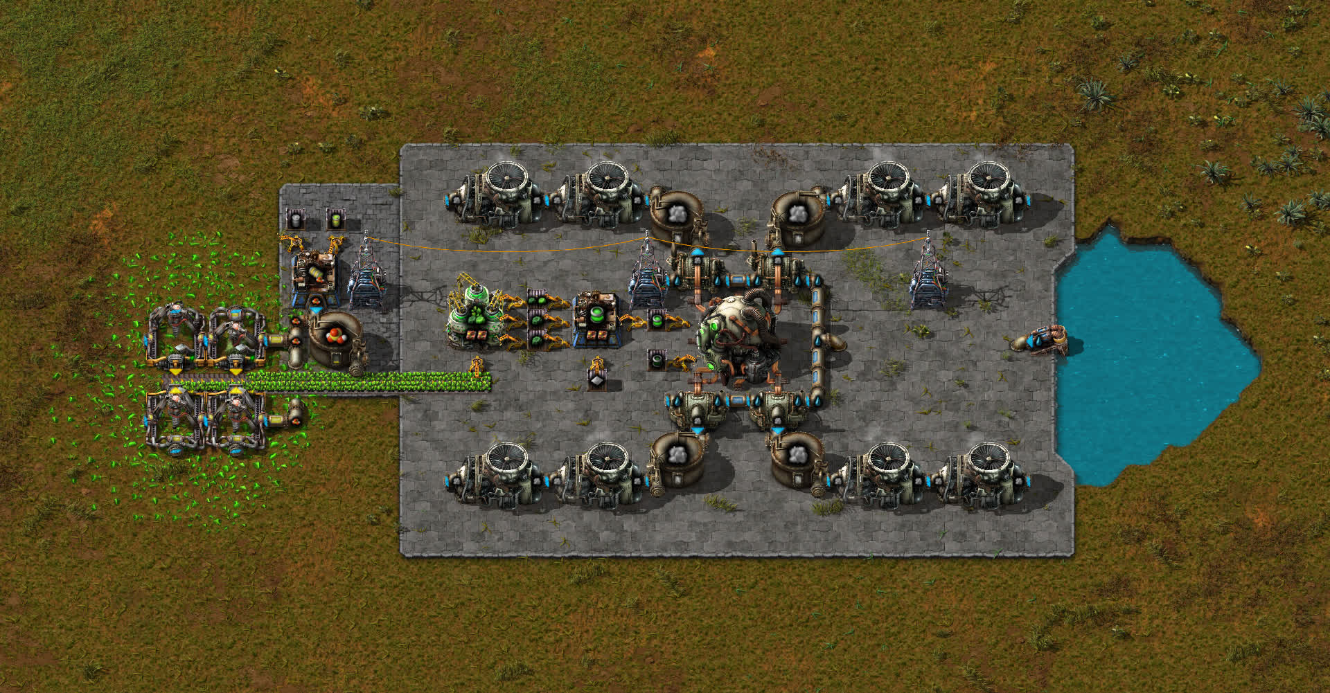 A small nuclear setup with all the required parts, producing 40 MW.