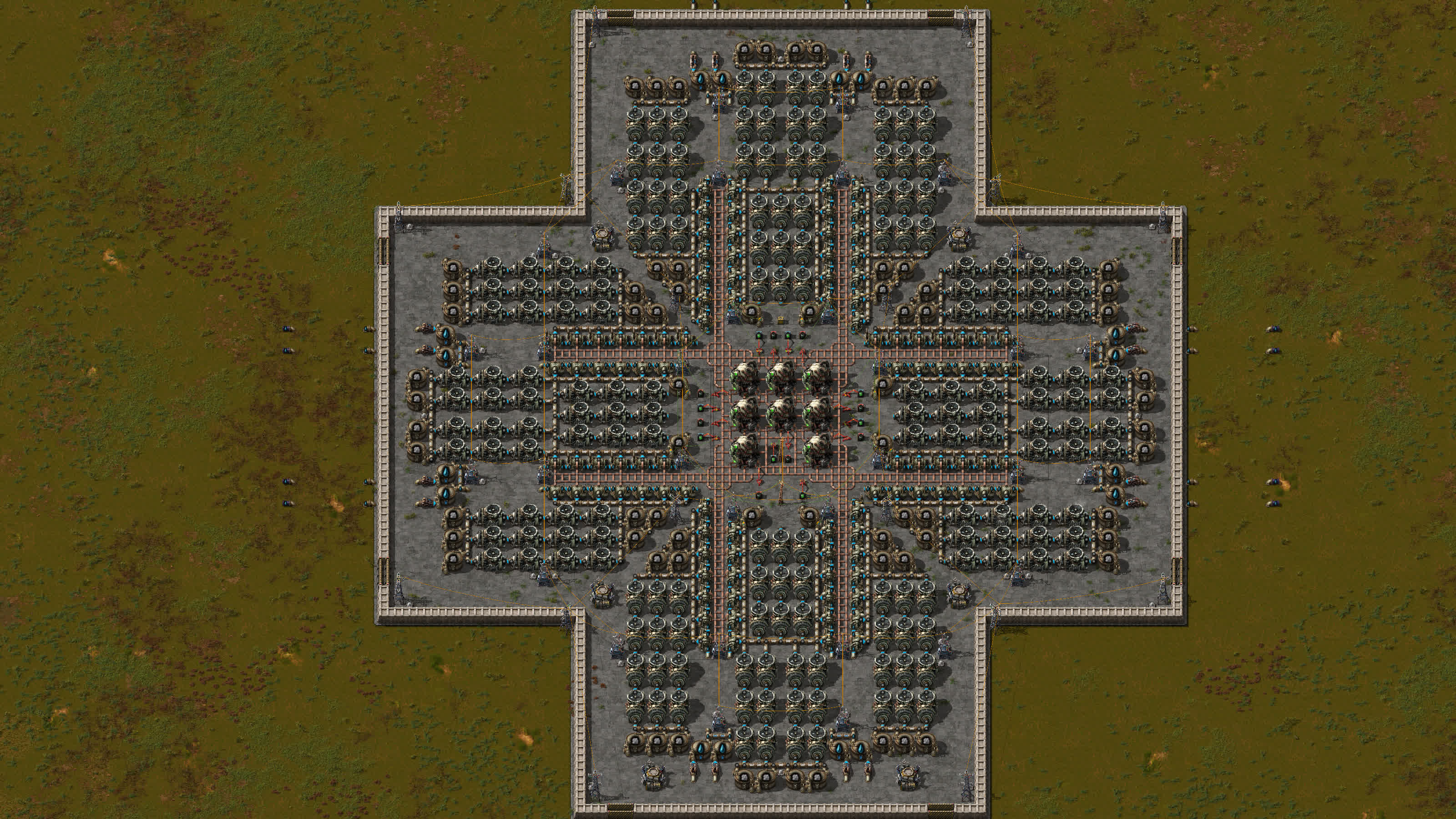 8 Reaktoren in einem 3x3-Gitter